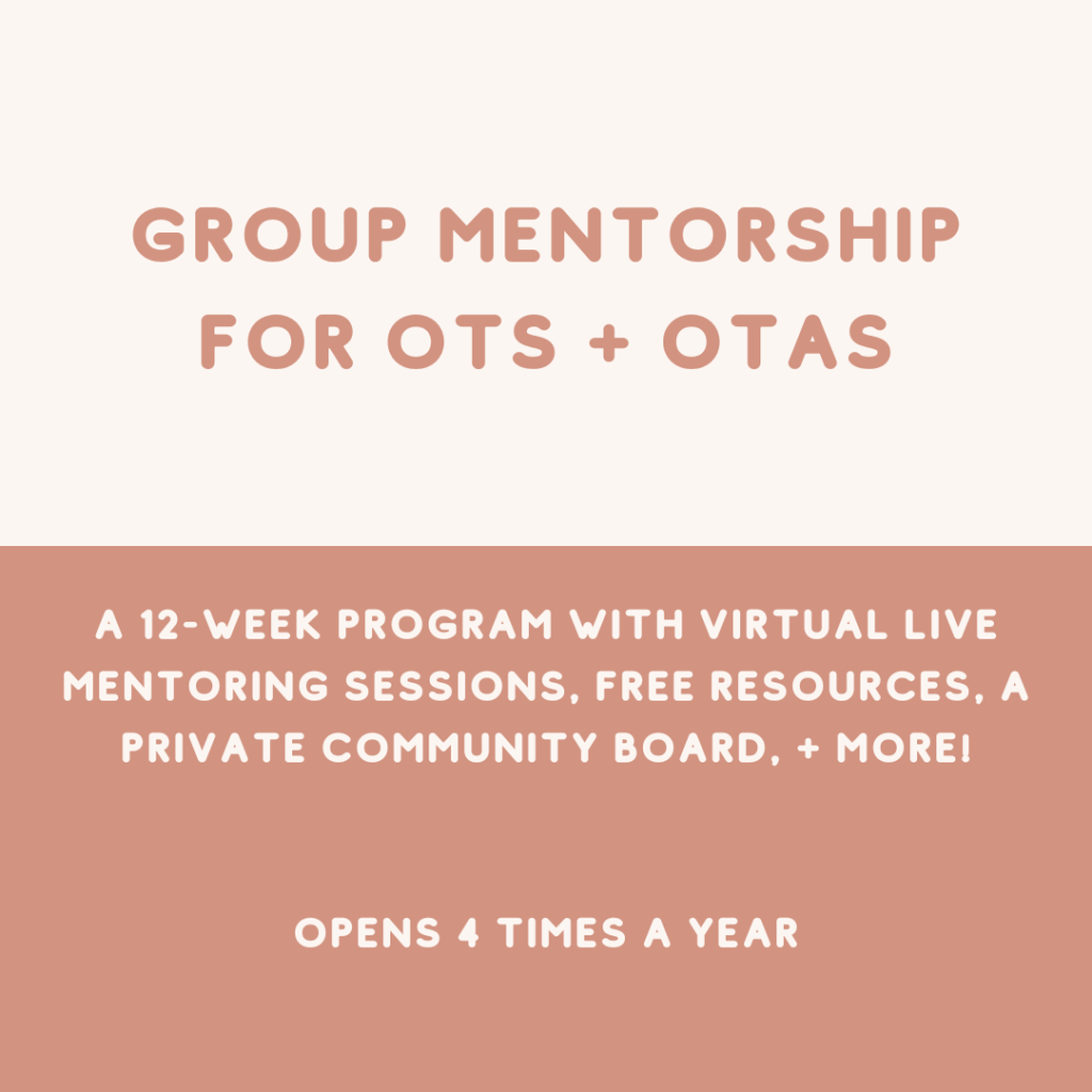 group mentorship for pediatic OTs
